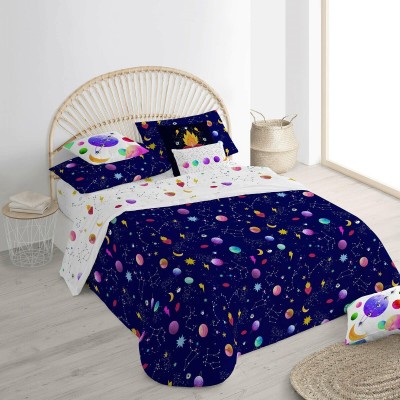 Housse de Couette Decolores Cosmos Multicouleur 175 Fils 260 x 240 cm Goulot de bouteille