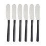 Butter Knife Black Silver Stainless steel Plastic Butter Knife (12 Units)