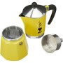 Italian Coffee Pot Bialetti Rainbow Yellow Metal Aluminium 300 ml 6 Cups