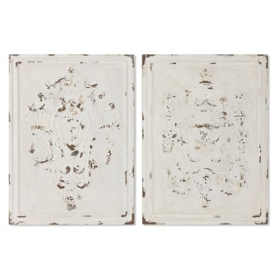 Wall Decoration Home ESPRIT White Neoclassical Stripped 58 x 4,5 x 78 cm (2 Units)