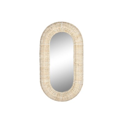 Wall mirror Home ESPRIT Natural Fibre 68 x 7,5 x 128 cm