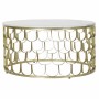 Side table DKD Home Decor 81 x 81 x 42 cm Golden White Plastic Marble Iron