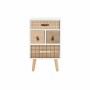 Table de Nuit DKD Home Decor Naturel Blanc Caoutchouc Bordeaux Bois de paulownia 40 x 30 x 48 cm