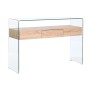 Console DKD Home Decor Transparent Light brown Crystal MDF Wood 120 x 35 x 80 cm