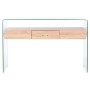 Console DKD Home Decor Transparent Light brown Crystal MDF Wood 120 x 35 x 80 cm