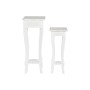 Jeu de 2 tables Home ESPRIT Blanc Bois MDF 30 x 30 x 76,5 cm