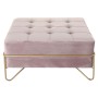 Banquette DKD Home Decor   Mousse Rose Doré Métal Polyester Velours Bois MDF (80 x 80 x 42 cm)