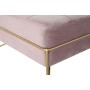 Bench DKD Home Decor   Foam Pink Golden Metal Polyester Velvet MDF Wood (80 x 80 x 42 cm)