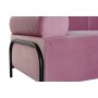 Canapé DKD Home Decor Noir Rose Métal Polyester Moderne (154 x 76 x 76 cm)