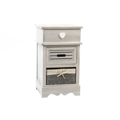 Chest of drawers DKD Home Decor Beige Grey Wood Metal 30 x 40 cm 36 x 31 x 61 cm