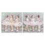 Cadre DKD Home Decor 80 x 3 x 80 cm Danseuse Classique Traditionnel (2 Unités)