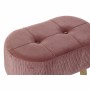 Banquette DKD Home Decor   Naturel Rose Bois Velours (60 x 35 x 36 cm)