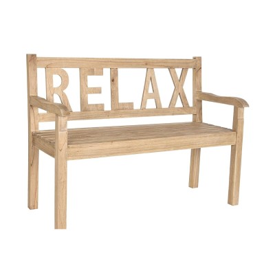 Banc DKD Home Decor Relax 120 x 44 x 87 cm Naturel bois mindi Aluminium