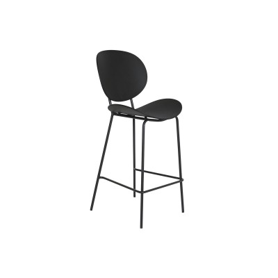 Stool DKD Home Decor 52,5 x 49 x 104 cm 50 x 51 x 104 cm Black Metal polypropylene