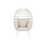 Chaise de jardin DKD Home Decor Blanc Métal rotin synthétique 99 x 71 x 147 cm