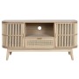 TV furniture Home ESPRIT Golden Natural Rattan Fir 120 x 40 x 60 cm