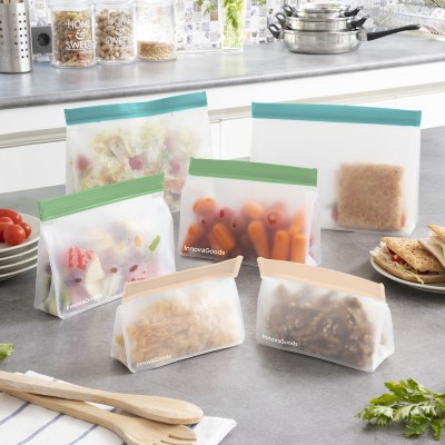 Set of Reusable Hermetically-sealed Bags Zags InnovaGoods 6 Units