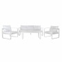 Canapé de jardin DKD Home Decor Blanc Aluminium 78 cm 184 x 72 x 78 cm  