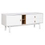 TV furniture Home ESPRIT White Natural polypropylene MDF Wood 140 x 40 x 55 cm