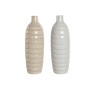 Vase Home ESPRIT Beige Ceramic 19 x 19 x 55 cm (2 Units)