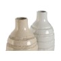 Vase Home ESPRIT Beige Céramique 19 x 19 x 55 cm (2 Unités)