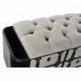 Banquette DKD Home Decor   120 x 40 x 50 cm Noir Beige Métal Polyuréthane