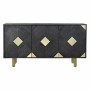 Buffet DKD Home Decor 145 x 42 x 77 cm Noir Doré Bois de manguier