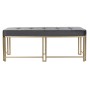 Bench DKD Home Decor   Grey Metal Velvet (120 x 40 x 47 cm)