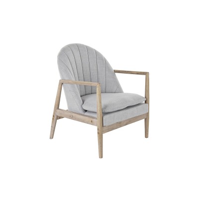 Armchair DKD Home Decor Natural Light grey Fir 68 x 69 x 89 cm