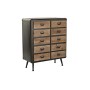 Chest of drawers DKD Home Decor Fir Black Metal Brown (80 x 40 x 95 cm)