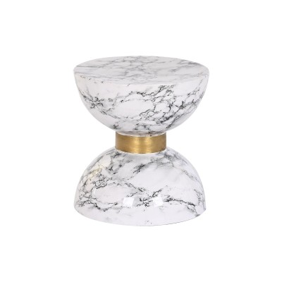 Table d'appoint DKD Home Decor Blanc Fer 33 x 33 x 35 cm