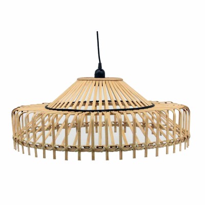 Ceiling Light DKD Home Decor 61 x 61 x 23 cm 61 x 61 x 31 cm Brown Bamboo 50 W