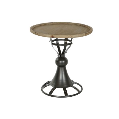 Side table DKD Home Decor Fir Black Metal 60 x 60 x 63,5 cm