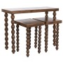 Console Home ESPRIT Brun foncé Bois de manguier 102 x 35 x 73 cm (3 Pièces)