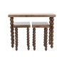 Console Home ESPRIT Brun foncé Bois de manguier 102 x 35 x 73 cm (3 Pièces)