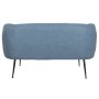 Canapé DKD Home Decor Bleu Noir Mousse Bois Métal Velours Scandi 129 x 75 x 73 cm