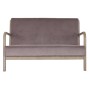 2-Seater Sofa DKD Home Decor Pink Linen Rubber wood Traditional (122 x 85 x 74 cm)