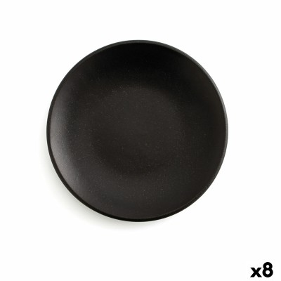 Assiette plate Anaflor Barro Anaflor Viande Faïence Noir Ø 29 cm (8 Unités)