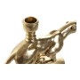 Candle Holder DKD Home Decor Golden Resin Aluminium Leopard Tropical Candle Holder 25 x 6 x 14 cm