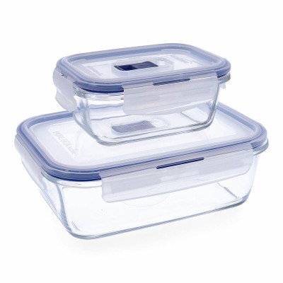 Ensemble de Boîtes à Lunch Luminarc Pure Box Verre Bicolore (2 Pièces)