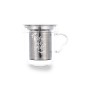 Ensemble de tasses à café Quid Serenia Transparent verre Acier inoxydable 350 ml 3 Pièces