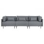 Chaise Longue Sofa DKD Home Decor Grey Metal Modern 276 x 152,5 x 84 cm