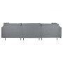 Chaise Longue Sofa DKD Home Decor Grey Metal Modern 276 x 152,5 x 84 cm