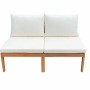 Garden sofa Alma White Brown Acacia 124 x 70 x 77,5 cm