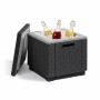 Table d'appoint Allibert by KETER Ice Cube graphite 42 x 42 x 41 cm Gris
