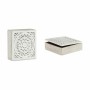 Boîte Décorative Blanc Bois 22 x 7,5 x 22 cm (4 Unités)