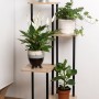 Flower Pot Stand Vinthera Moa Steel Black 59,8 x 106,3 cm