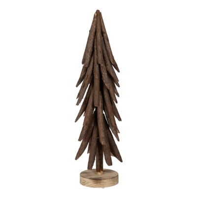 Sapin de Noël Marron Bois de paulownia Arbre 27 x 27 x 88 cm