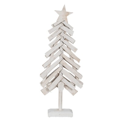 Sapin de Noël Blanc Bois de paulownia Arbre 34 x 11 x 90 cm