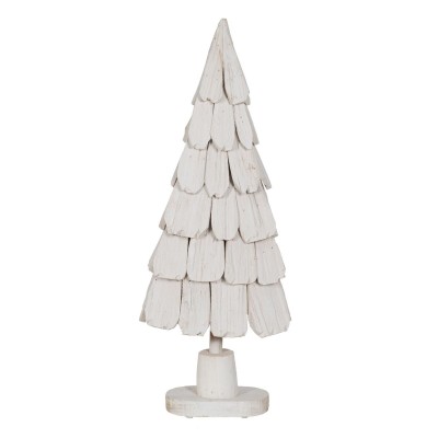 Sapin de Noël Blanc Bois de paulownia Arbre 38 x 20 x 100 cm